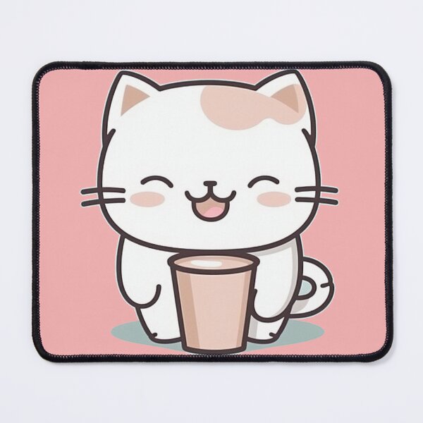 Item preview, Cute Kawaii Cat with Coffee Cup designed and sold by WalterWhatFace.