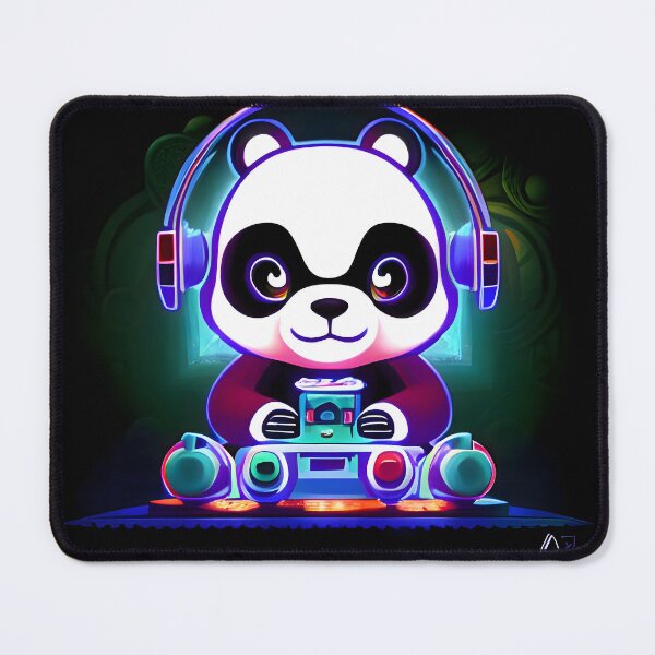 Item preview, Pawsome Player - An AI Image of a Panda Bear Gaming Champion designed and sold by Mechanical-Artt.
