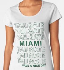 Grüne Miami Heckklappe Premium Rundhals-Shirt