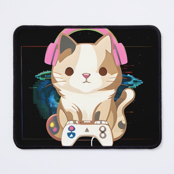 Item preview, Cat Quest - An AI Image of a Furry Friend's Gaming Adventure designed and sold by Mechanical-Artt.