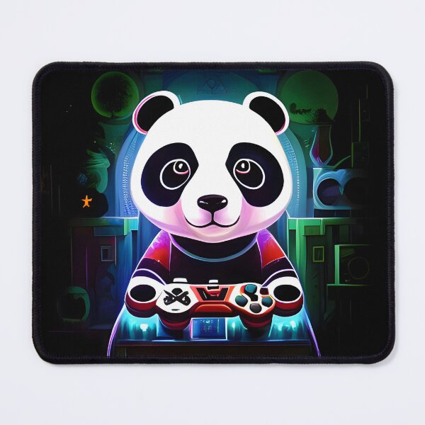 Item preview, Panda Plays - An AI Image of a Furry Friend's Gaming Adventure designed and sold by Mechanical-Artt.