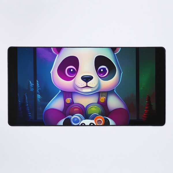 Item preview, Bear Battle in the Virtual Realm - An AI Image of a Panda Gaming Warrior designed and sold by Mechanical-Artt.