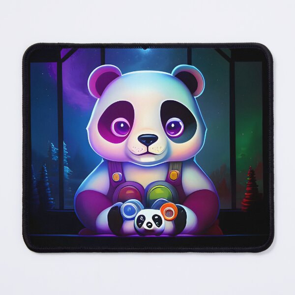 Item preview, Bear Battle in the Virtual Realm - An AI Image of a Panda Gaming Warrior designed and sold by Mechanical-Artt.