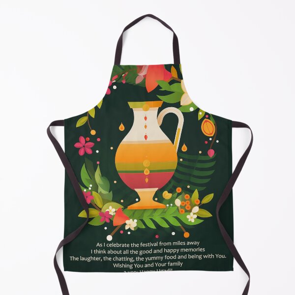 Item preview, Floral Jug Pitcher: Happy Ugadi Note Card designed and sold by EmeraldeaArt.