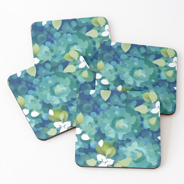 Item preview, Floral Impressions Teal Print designed and sold by ArtistsQuest.