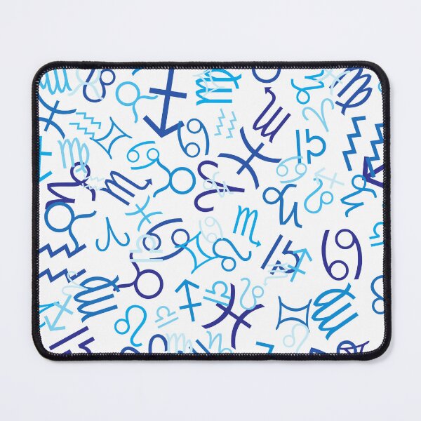Item preview, blue seamless pattern with zodiac icons , vector illustration designed and sold by JAG2B.