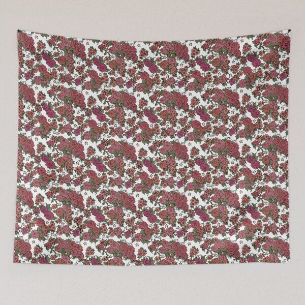 Item preview, Roses and Stars on White designed and sold by Kristi Duggins.