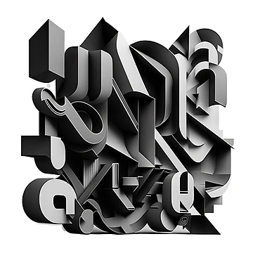 Artwork thumbnail, black and white irregular pattern by Rim0204