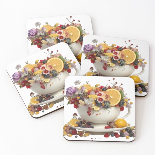 Item preview, Giant Tea cup of fruits and flowers, isolated PNG 21 designed and sold by jetaiart.