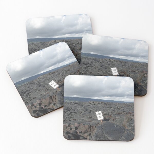 Item preview, Signboard of "ROAD CLOSED" and lava at Kilauea Volcano, Hawaii island designed and sold by not-design.