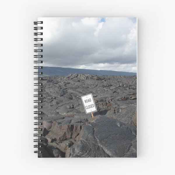 Item preview, Signboard of "ROAD CLOSED" and lava at Kilauea Volcano, Hawaii island designed and sold by not-design.