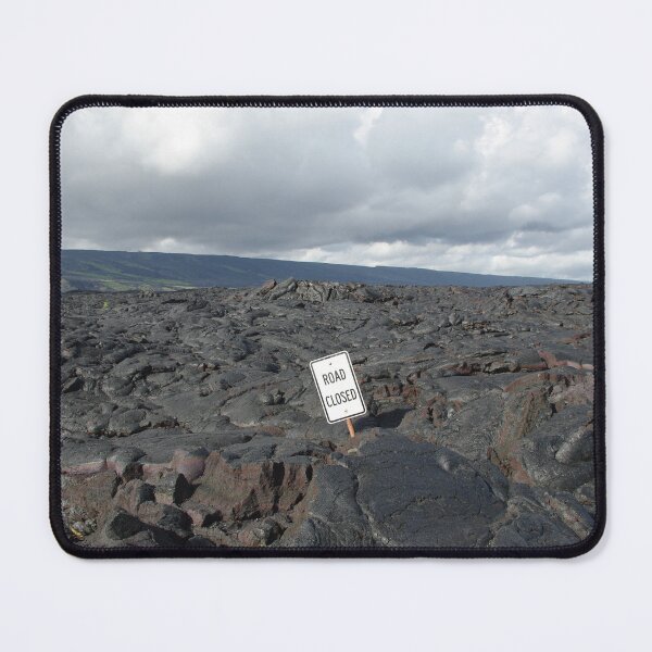 Item preview, Signboard of "ROAD CLOSED" and lava at Kilauea Volcano, Hawaii island designed and sold by not-design.
