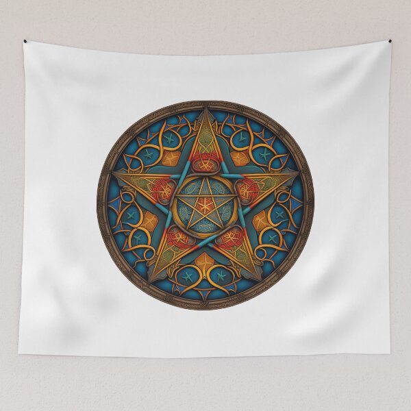Item preview, double pentacle designed and sold by OdiseoMandalas.