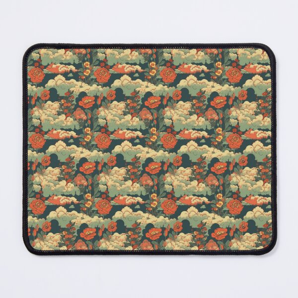 Item preview, Retro Floral in the Clouds - Seamless designed and sold by ScatterDigital.