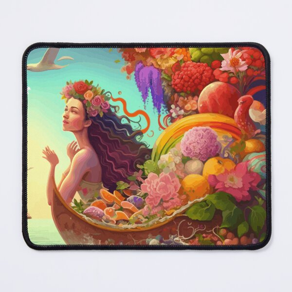 Item preview, Mermaid in flower boat gift designed and sold by TeeArtistry.