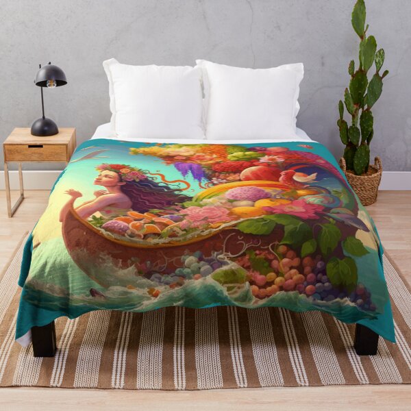 Item preview, Mermaid in flower boat gift designed and sold by TeeArtistry.
