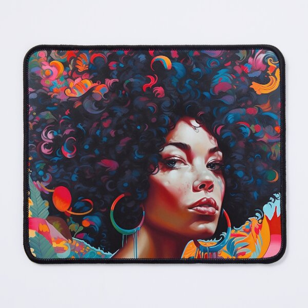 Item preview, Colorful Black Woman Portrait designed and sold by VictorSchell.
