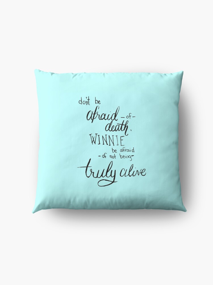 Alternate view of Don't Be Afraid Light Blue Floor Pillow
