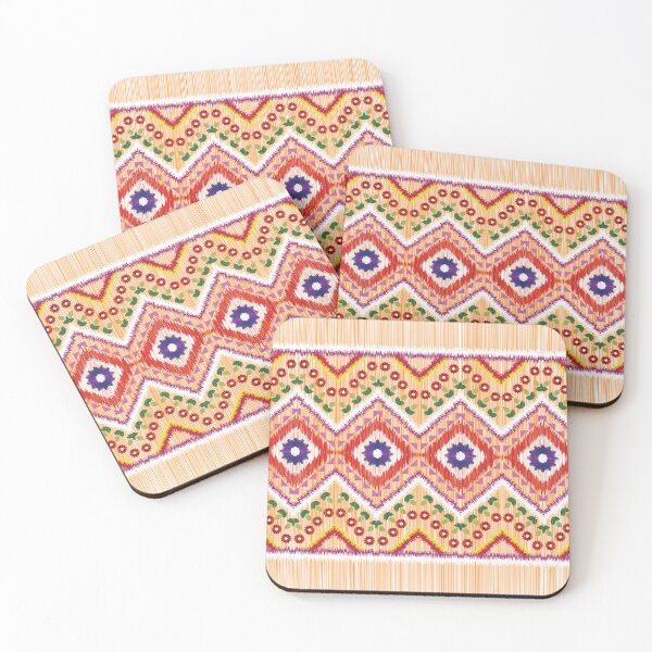 Item preview, Ikat Tribal Seamless Motif Sticker designed and sold by ppklikemandala.