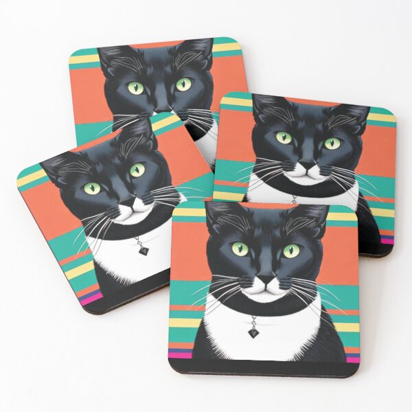 Item preview, cat daddy black cat vintage eighties style cat retro designed and sold by Batiz.