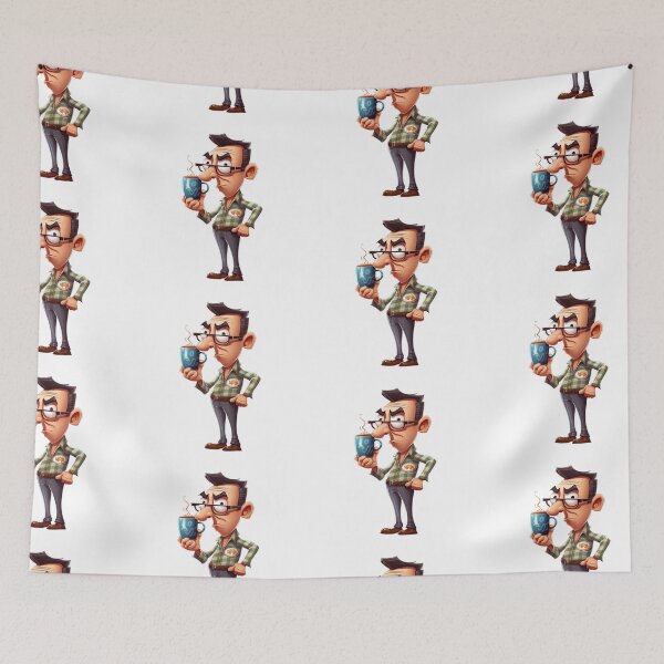 Item preview, Coffee Connoisseur: Brew-tastic Adventures Canvas Print designed and sold by TheCreativeFab.