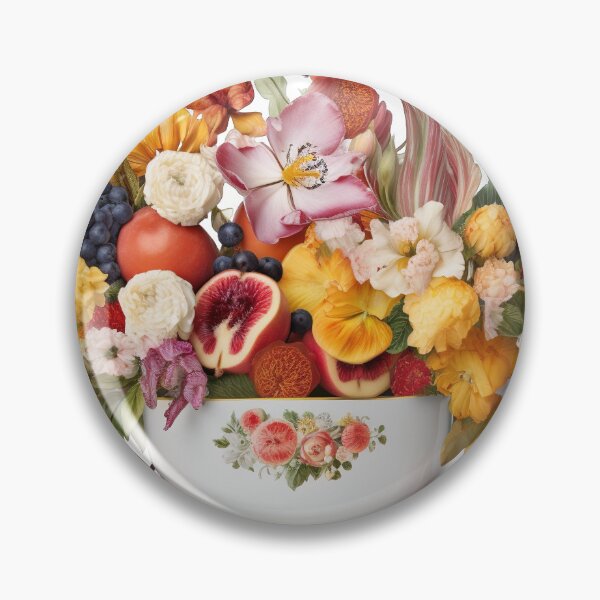 Item preview, Giant Tea cup of fruits and flowers, isolated PNG 24 designed and sold by jetaiart.