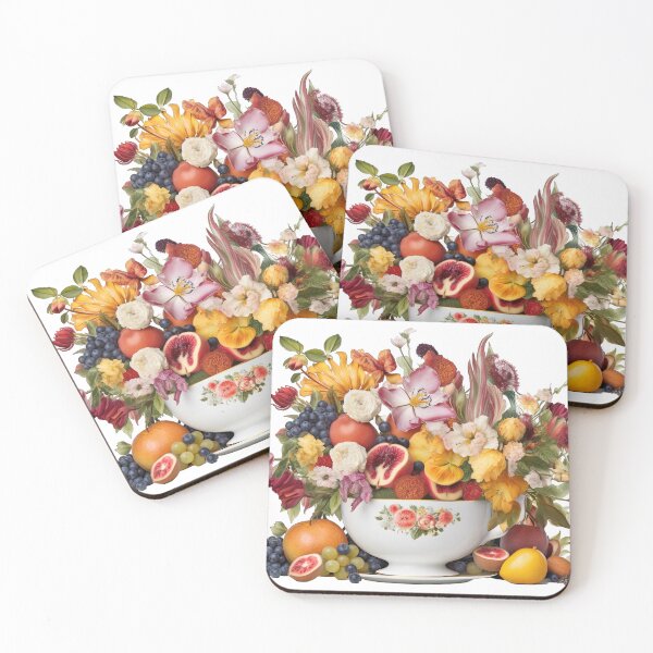 Item preview, Giant Tea cup of fruits and flowers, isolated PNG 24 designed and sold by jetaiart.