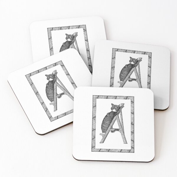 Item preview, Cat Alphabet by Evelyne Nicod: letter A designed and sold by gatteria.