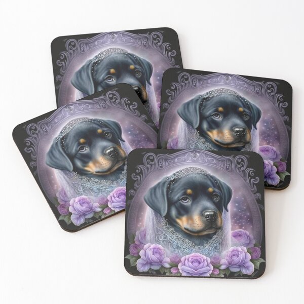 Aperçu de l'œuvre Chiot Rottweiler gothique créée et vendue par Nocturne  Paws.