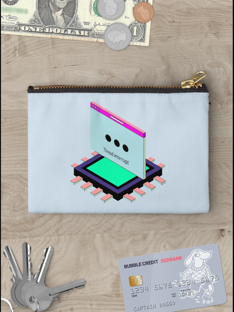 Thumbnail 3 of 4, Zipper Pouch, Thread.Interrupt() designed and sold by S9View.