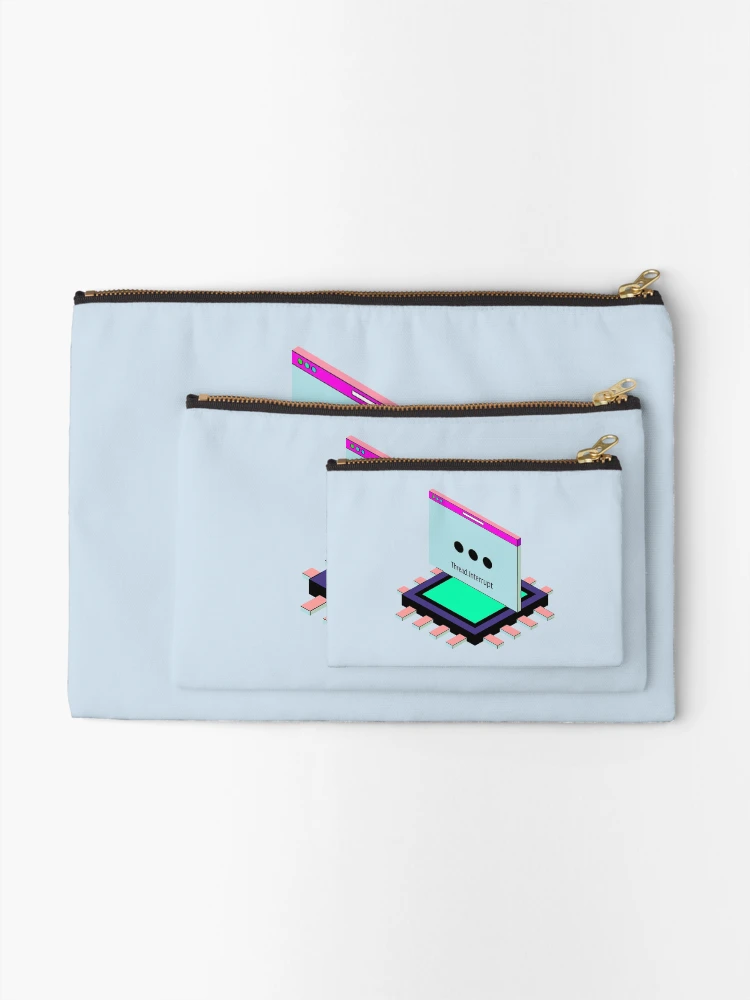 Thumbnail 2 of 4, Zipper Pouch, Thread.Interrupt() designed and sold by S9View.