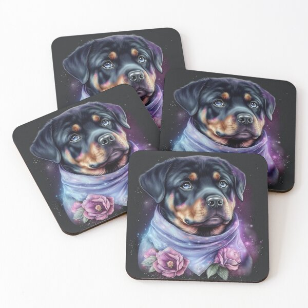 Aperçu de l'œuvre Chiot Rottweiler Radieux créée et vendue par Nocturne  Paws.