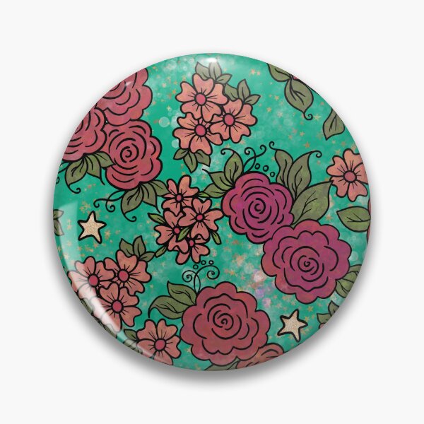 Item preview, Roses and Stars on Green designed and sold by Kristi Duggins.
