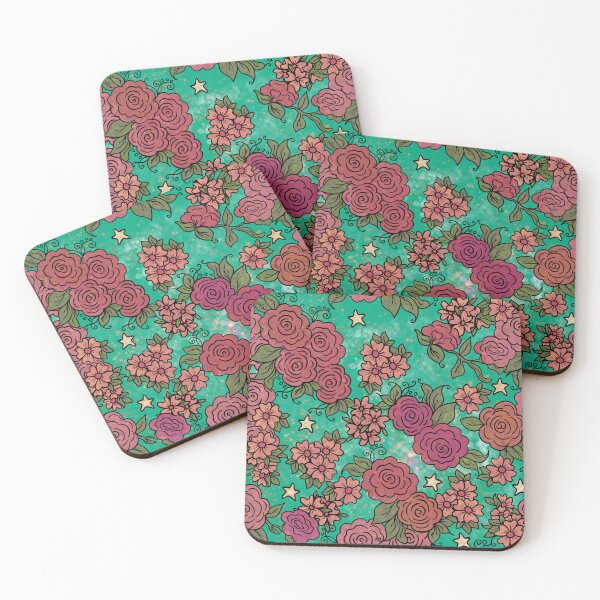 Item preview, Roses and Stars on Green designed and sold by Kristi Duggins.