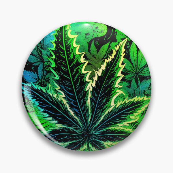 Artikelvorschau, Cannabisblatt Trippy Luna Moon Abstract entworfen und verkauft von MindWave THC.