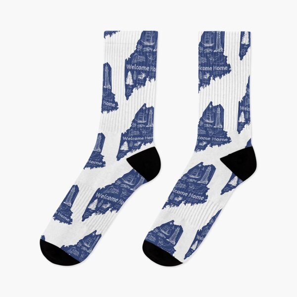 Item preview, Maine, WELCOME HOME - Blue Iconic designed and sold by TwoSmallPtatoes.