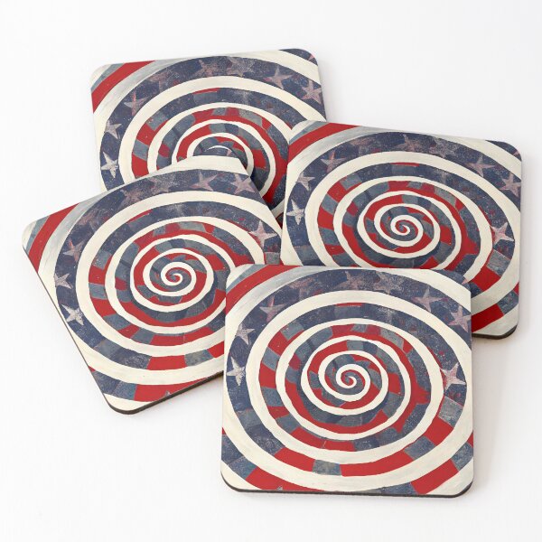 Item preview, White Swirled American Flag designed and sold by Zissou92.