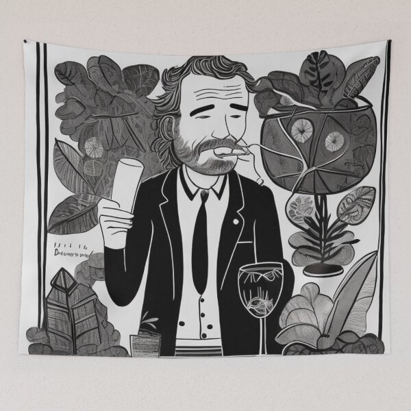 Item preview, Charles Bukowski p&b designed and sold by Luhgoveiia.