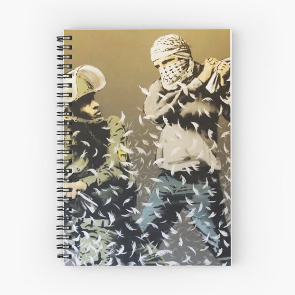 Item preview, Banksy Street Art - Israeli Soldier vs Palestinian Rebel Pillow Fight designed and sold by WE-ARE-BANKSY.