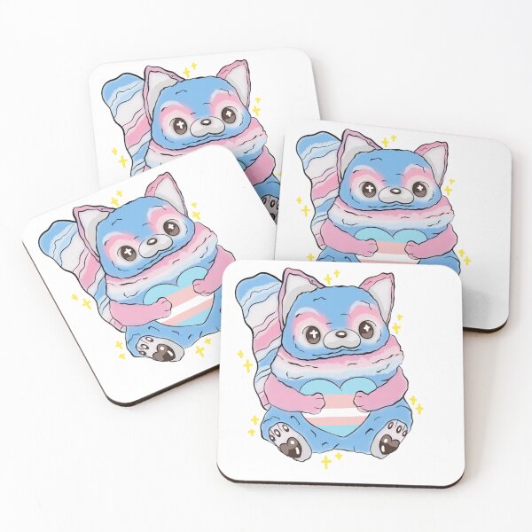 Item preview, Trans Pride Flag Raccoon designed and sold by PeachliiPie.