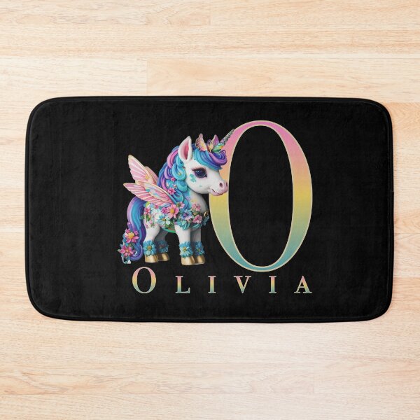 Item preview, Olivia name with a cute unicorn designed and sold by Lubellebubble20.