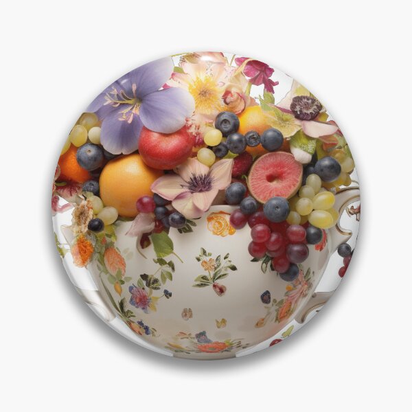 Item preview, Giant Tea cup of fruits and flowers, isolated PNG 26 designed and sold by jetaiart.