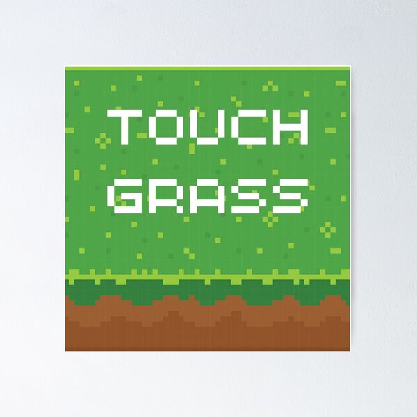 Funny Meme Gift Touch Grass Poster for Sale by kmcollectible