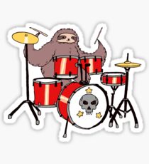 Drum Set Sloth Sticker