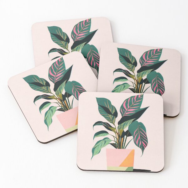 Item preview, Aglaonema Minimalist Gerstner Geometry One Retro Poster designed and sold by PinkNomad.