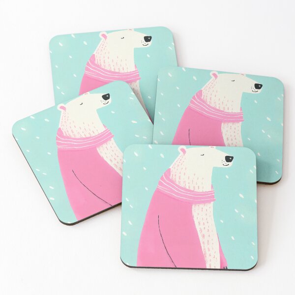 Item preview, Arctic Adventures Polar Bear Expedition Retro Poster designed and sold by PinkNomad.