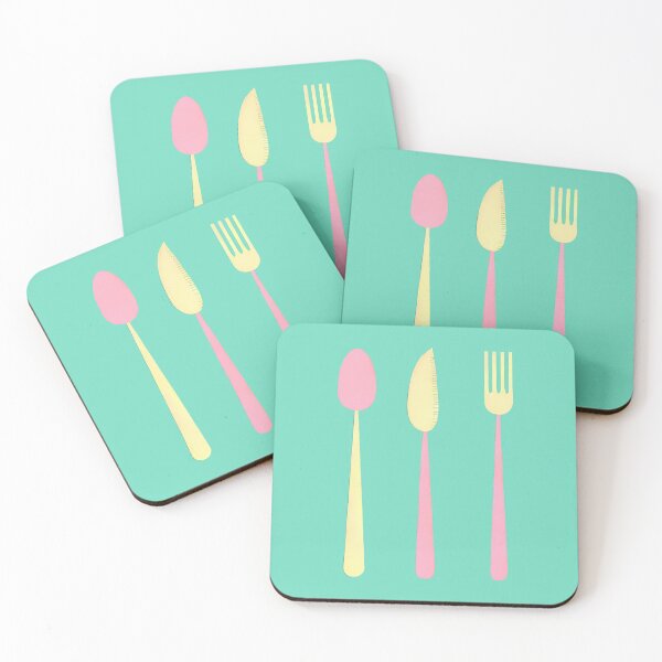 Item preview, Art Deco Flatware Elegance Retro Poster designed and sold by PinkNomad.