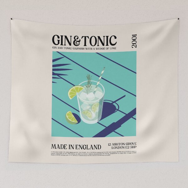 Item preview, Gin and Tonic Wall Art designed and sold by SurfolioPrints.