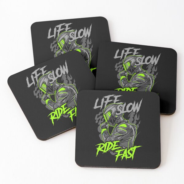 Item preview, Life Slow Ride Fast Typography Race Rider designed and sold by halleinstyle.