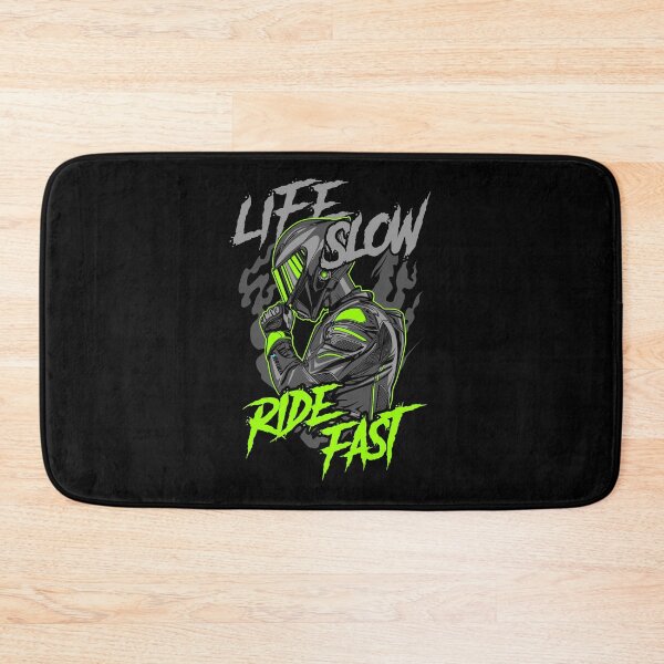 Item preview, Life Slow Ride Fast Typography Race Rider designed and sold by halleinstyle.